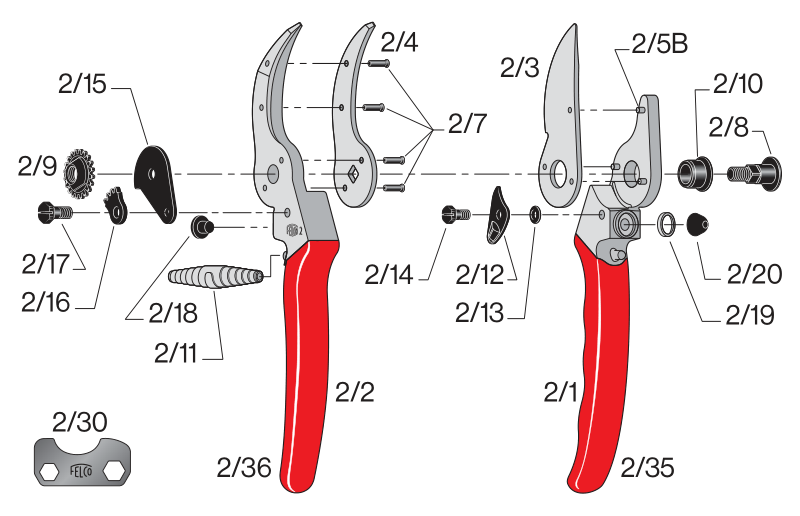 Details about   FELCO 7/3 REPLACEMENT BLADE 8 & 8CC SUITS MODEL 7 
